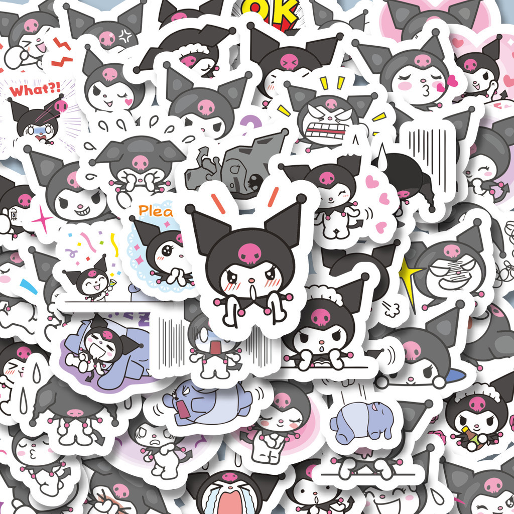 

100PCS Lucu Stiker Kartun Kuromi Versi 1 Stiker Aesthetic Stiker Anti Air Stikers Berperekat Waterproof sticker decal buat Motor Helm Buku Journal Koper Casing HP Laptop Botol Minum Hadiah anak