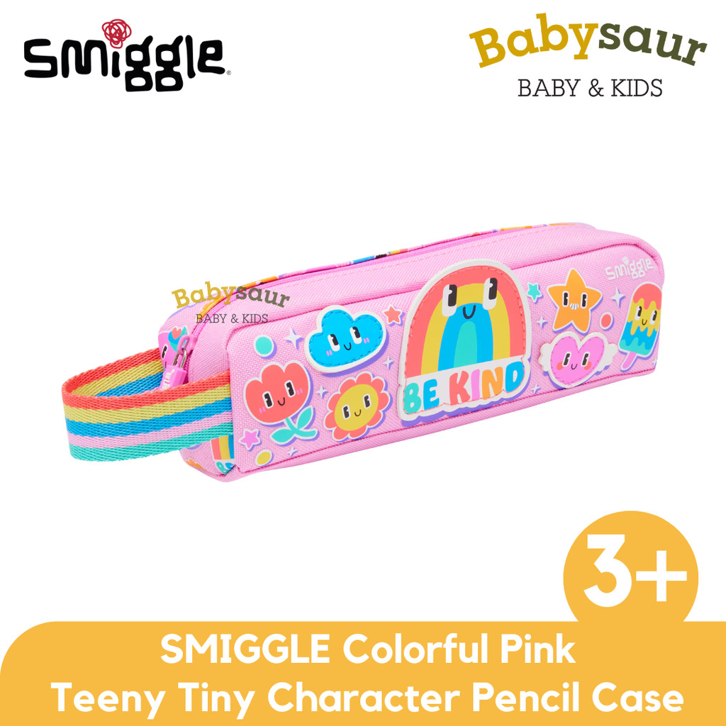 

SMIGGLE 100% Original Be Kind Pink Big Dreams Teeny Tiny Character Pencil Case Peralatan Sekolah Tempat Pensil Anak Perempuan