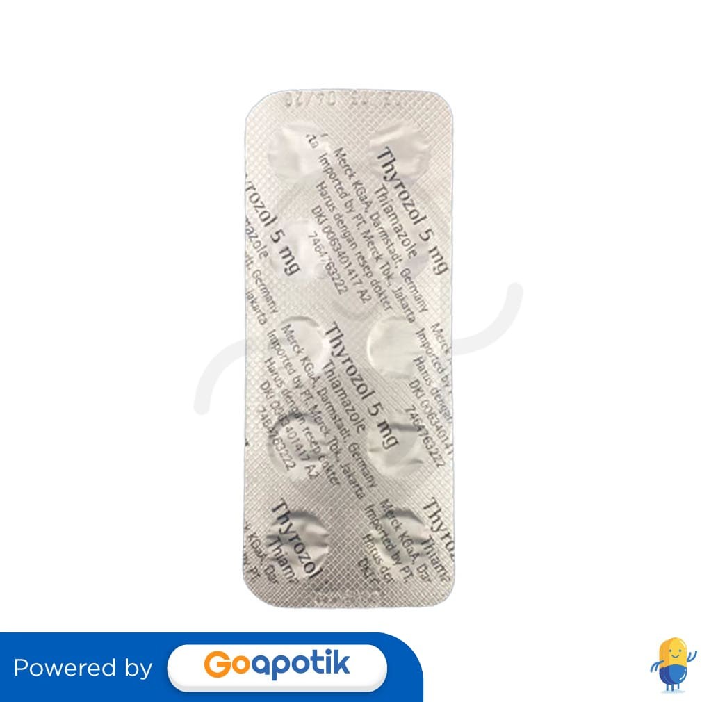 Thyrozol 5 Mg Strip 10 Tablet / Hipertiroid