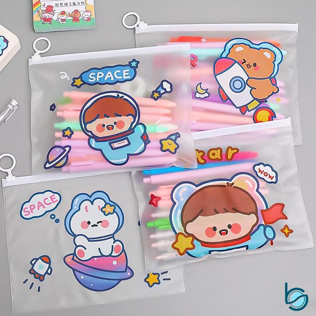 

Kotak Pensil Ins Transparan Zipper/Tas Penyimpanan Zipper Make Up/Alat Tulis - Best Stationary