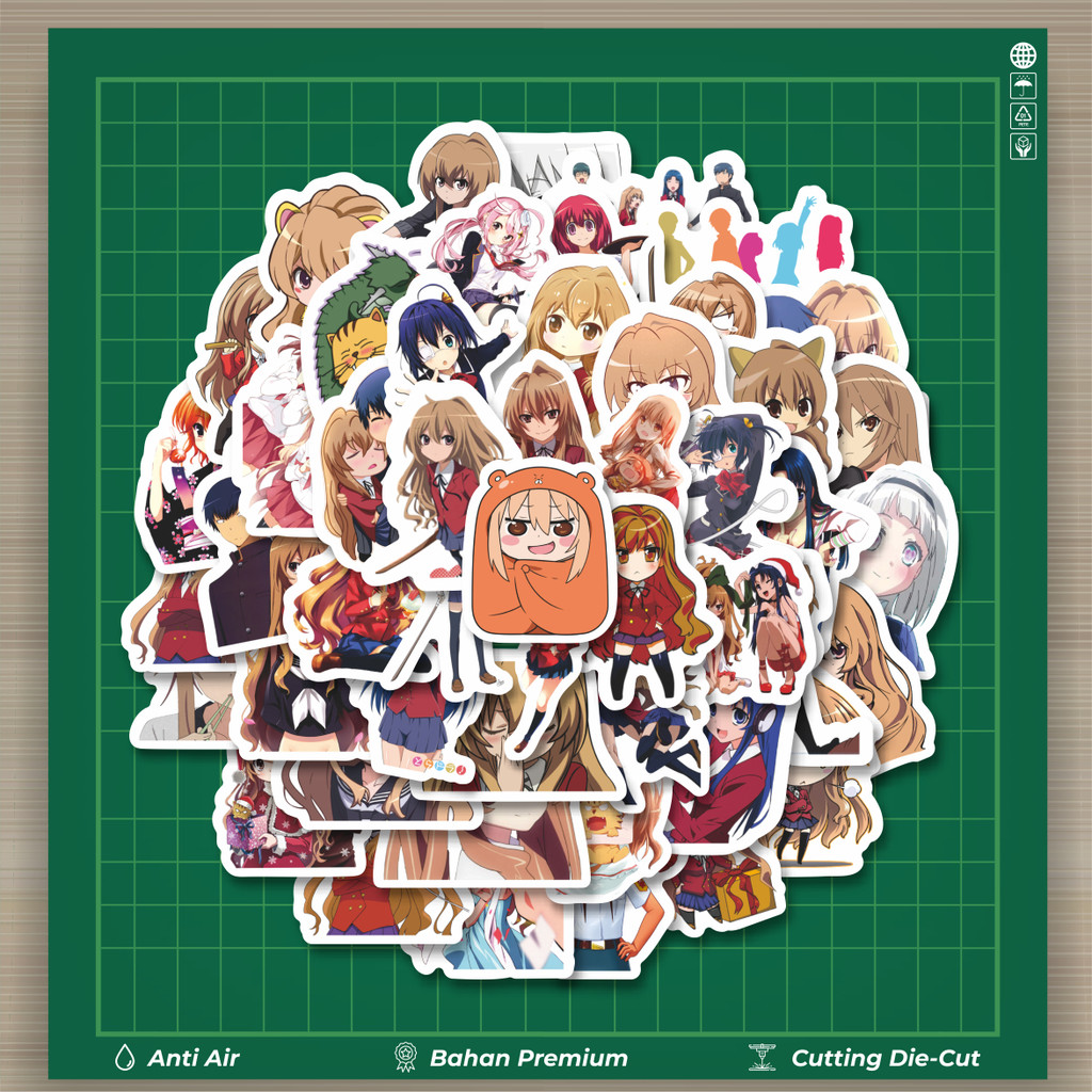 

HOT 50 PCS STIKER Sticker Anime Toradora! Stiker Fashion Cars Decal Dingin Kartu Album Custom Vinyl Anti Air- Sticker Aesthetic Buku Journal Koper Casing HP Tablet Laptop Helm Motor Botol Minum