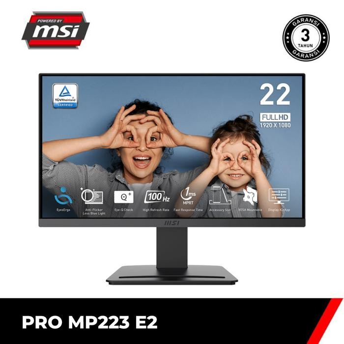 MSI PRO MP223 E2 | 22” FHD 100Hz 1ms Monitor
