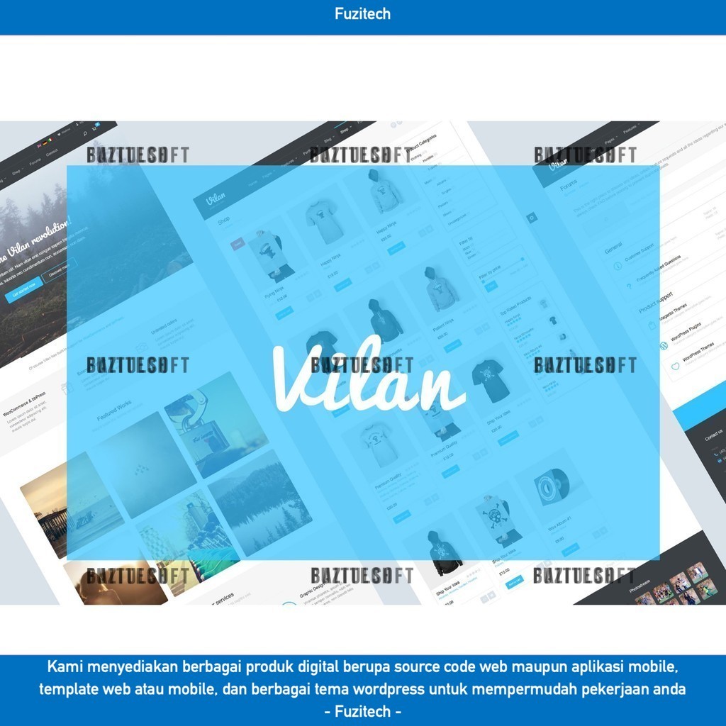 TEMA WORDPRESS VILAN CORPORATE, SHOP & FORUM   D5126 TEMPLATE WEB BY FUZITECH ORIGINAL