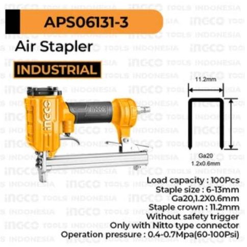 

Air Stapler (6-13mm) INGCO APS06131-3 - Staples Steples Tembak Angin