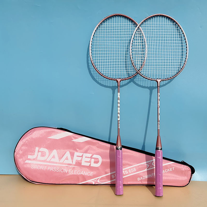 Iron Alloy Badminton Racket Youth Adult Double Racket Set Leisure Set Family Badminton Racket Racket