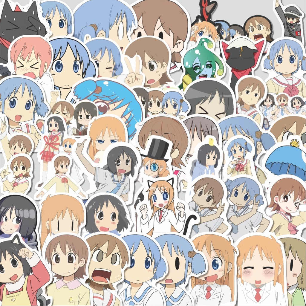 

Stiker Cutting Pack Stiker Anime Nichijou Sticker Isi 100Pcs Series Aesthetic Lucu Keren Untuk Koper Bahan Vynil