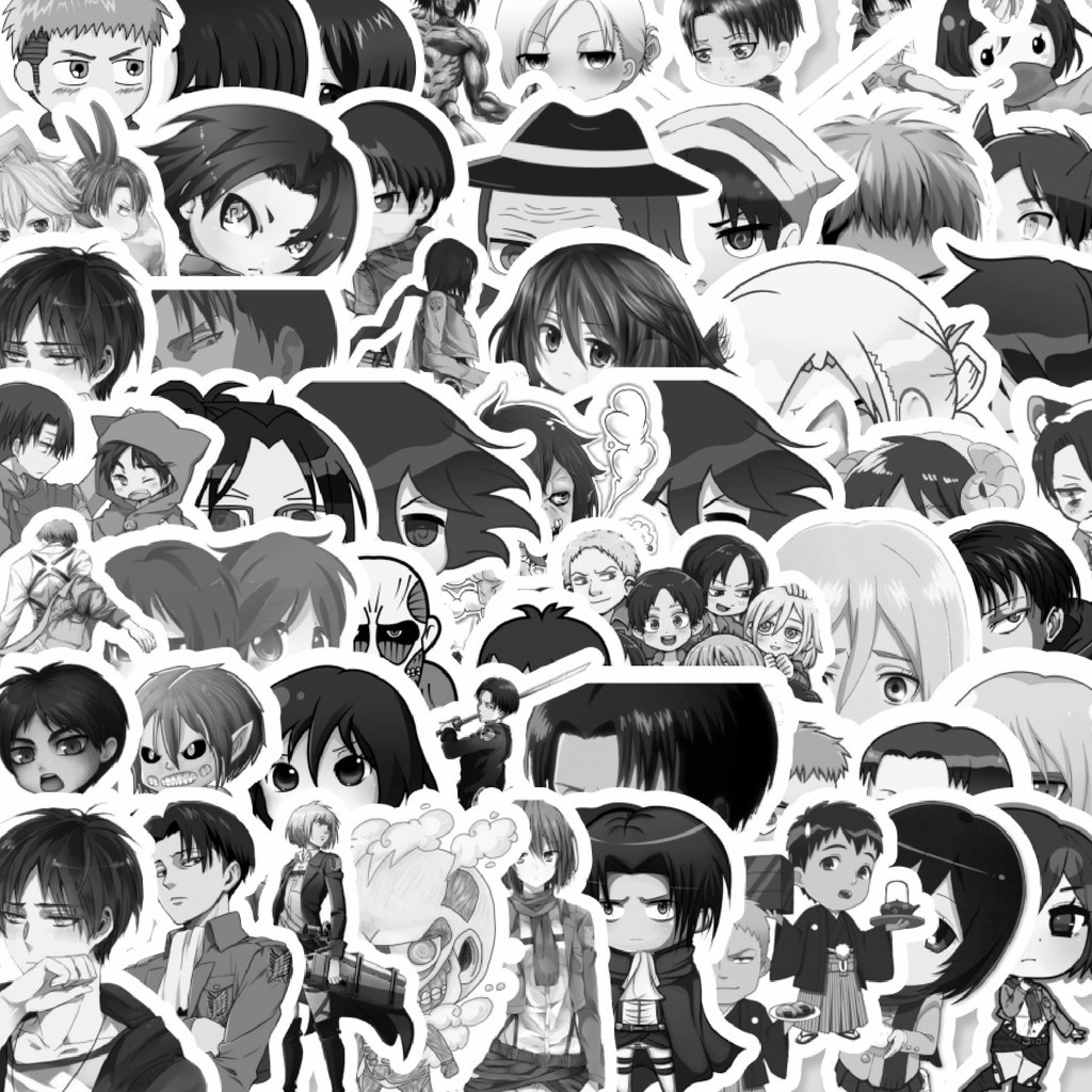 

Stiker Cutting Pack Stiker Anime ATTACK ON TITAN BNW Isi 100Pcs Series Aesthetic Lucu Keren Untuk Koper Bahan Vynil
