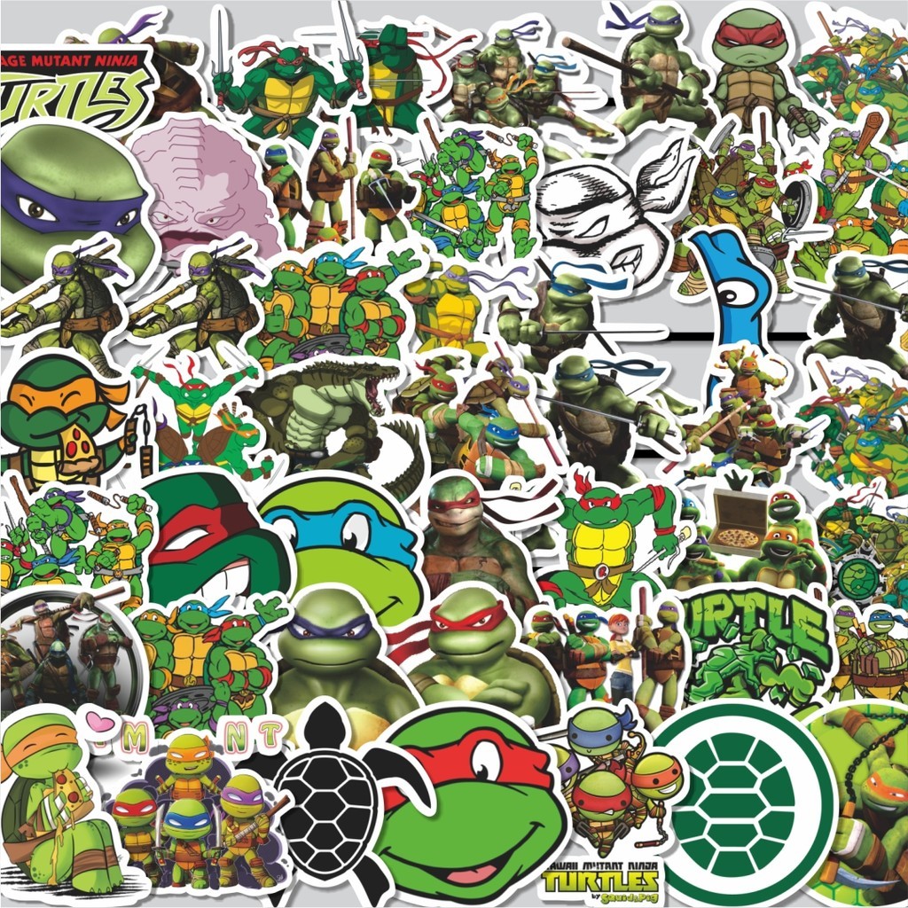 

Stiker Cutting Pack Stiker Ninja Turtles [Kura Kura Ninja] Isi 100Pcs Series Aesthetic Lucu Keren Untuk Koper Bahan Vynil