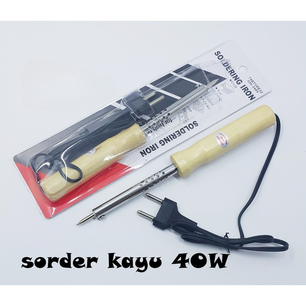 

(SINGAMAS) SOLDER KAYU 40W merk iron solder timah, solder kayu free BOX packing