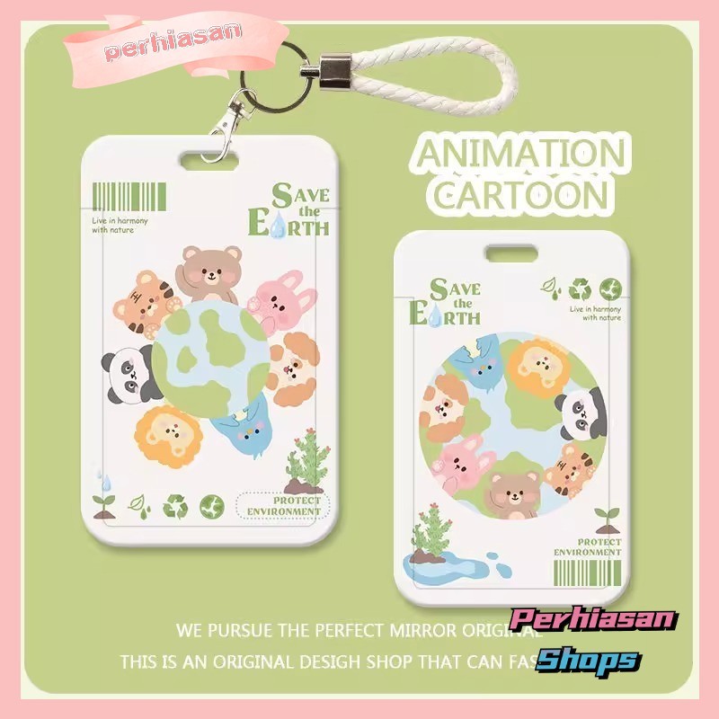 

【Perhiasan Shops】ID CARD HOLDER MOTIF KAWAII TEMPAT KARTU PHOTOCARD PHOTO CARD Dilengkapi Dengan Tali Tangan Berkualitas Tinggi Mendukung Diskon Untuk Pembelian Grosir,Seri Cintai Bumi
