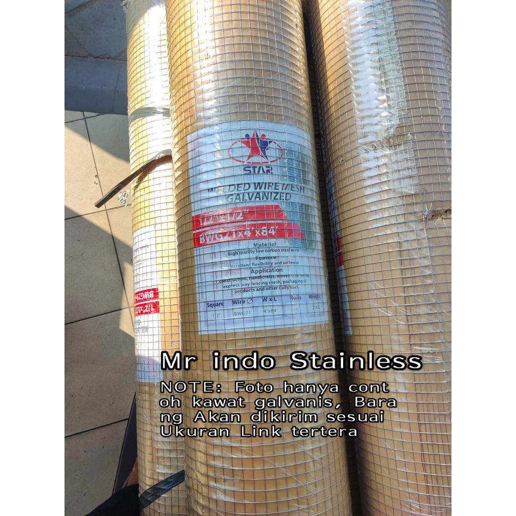 Kawat Loket Galvanis 50mm x 50mm - kawat loket - kawat ayam Diam4mm