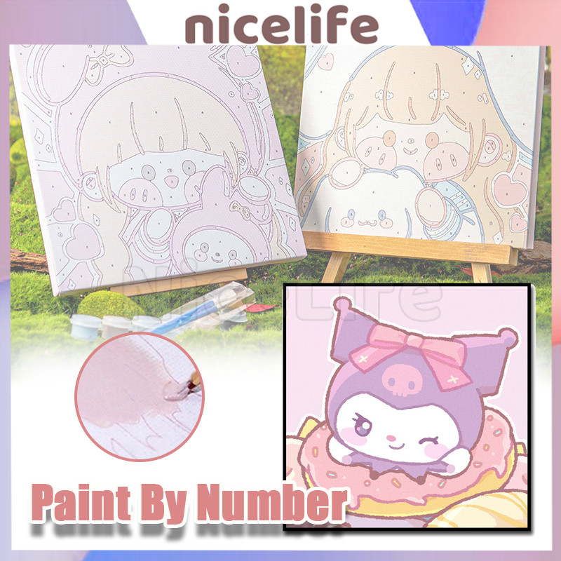 

Paint By Number 20x20 Carton DIY Canvas Paint By Number Digital Melukis