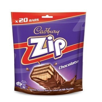 

CADBURY Zip Chocolate Wafer 162gram isi 20pcs