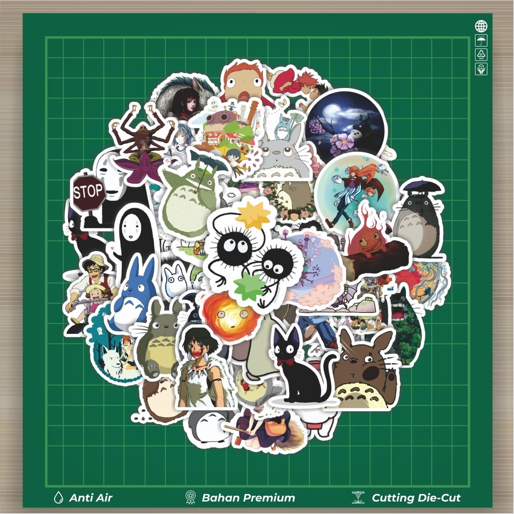 

HOT 50 PCS STIKER Stiker Anime Ghibli Hayao Miyazakui V1 Stiker Fashion Cars Decal Dingin Kartu Album Custom Vinyl Anti Air- Sticker Aesthetic Buku Journal Koper Casing HP Tablet Laptop Helm Motor Botol Minum