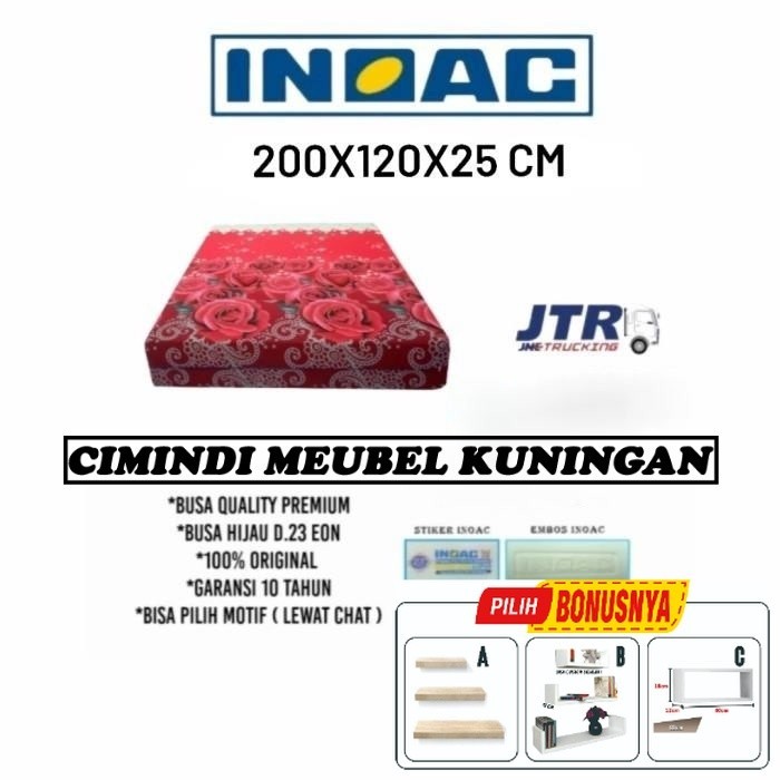 kasur busa inoac original 120x200x25 cm garansi 10 tahun