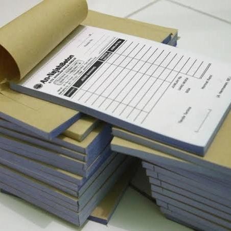 

cetak nota 1/4 folio, 2 rangkap, isi 100lembar/buku - 1/3 folio