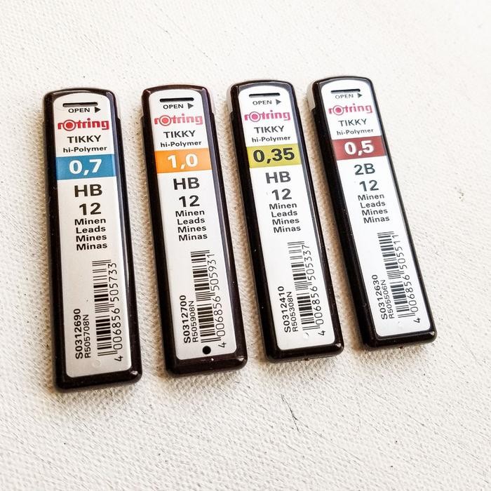 

ROTRING TIKKY HI POLYMER FINE PENCIL LEAD ISI PENSIL PILOT MEKANIK - 0.5 2B