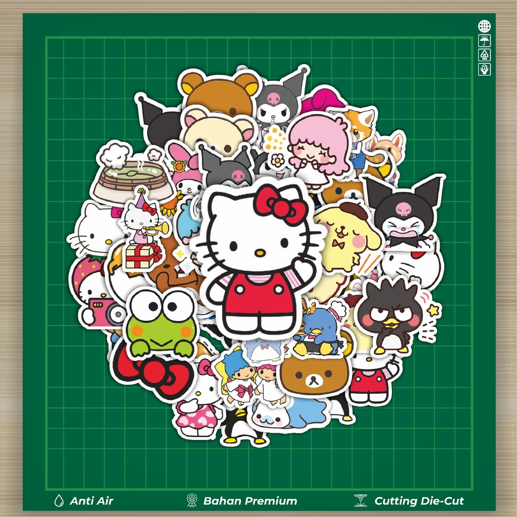 

HOT 50 PCS STIKER Stiker Kartun Sanrio Stiker Fashion Cars Decal Dingin Kartu Album Custom Vinyl Anti Air- Sticker Aesthetic Buku Journal Koper Casing HP Tablet Laptop Helm Motor Botol Minum