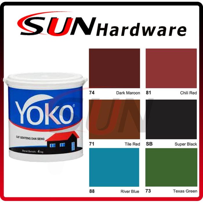 [BERGARANSI] Harga Promo Cat Genteng Yoko 4 kg Pasir Spandek Seng Beton Yoko - SB Berkualitas Paling