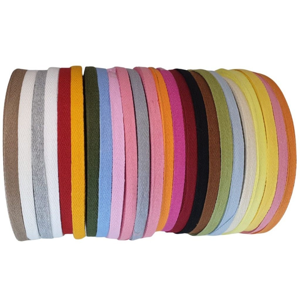 

1 CM - PITA KATUN TWILL TAPE | TALI GULING TWILL COTTON / TWILL COTTON