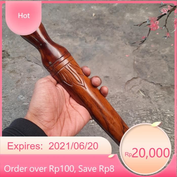 Warangka Tombak Komplit Kayu Jati LS11