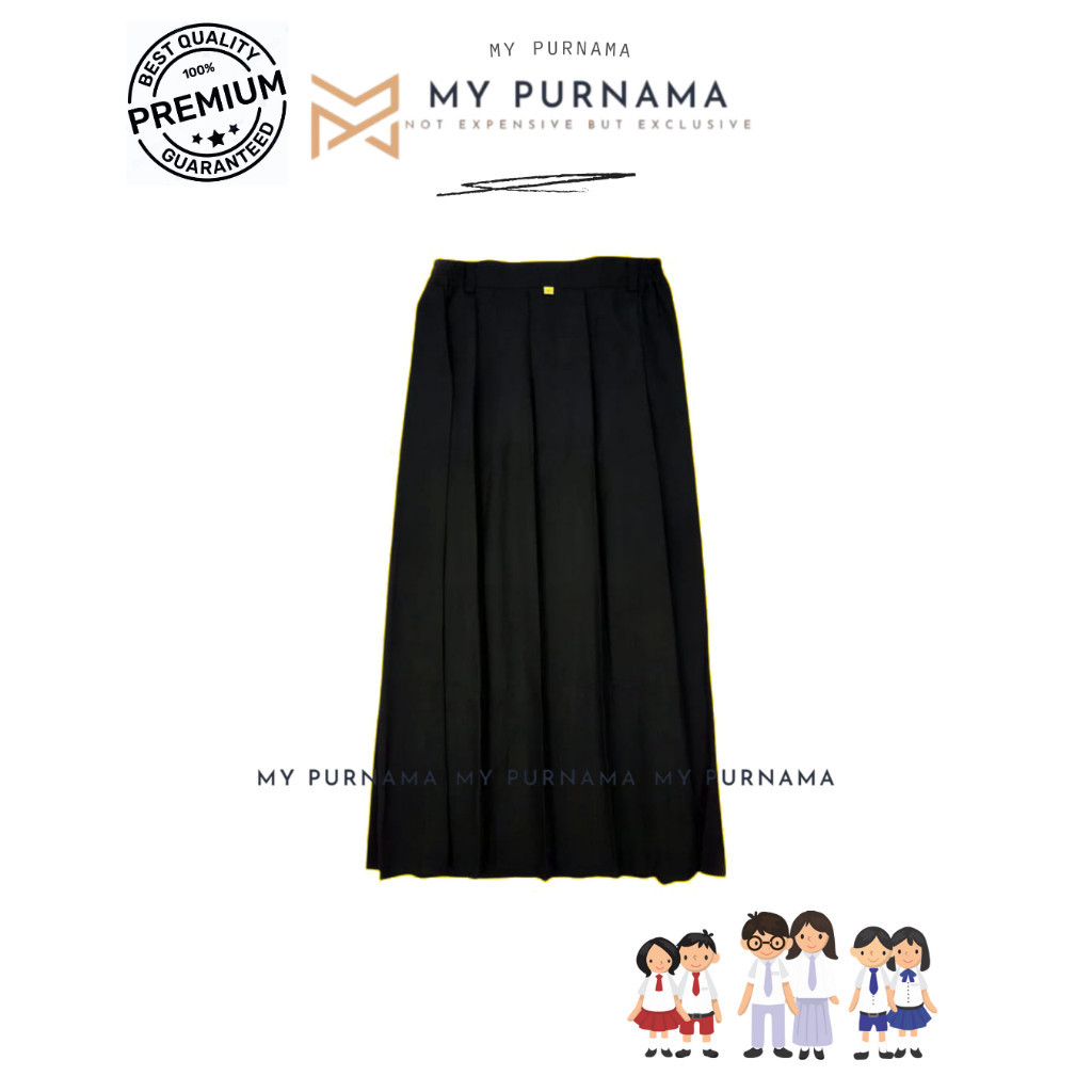

TERBARU Rok Panjang Sekolah SD Perempuan Seragam Sekolah SD MI Rok Panjang Rempel Lipit Hitam - Seragam Sekolah - My Purnama