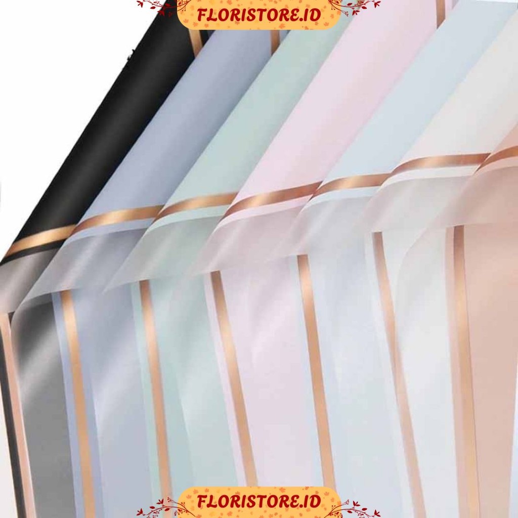 

MATE CELLOPHANE GOLD FRAME / CELLOPHANE / FLORIST PAPER / KERTAS BUKET BUNGA / WRAPPING WRAPPER