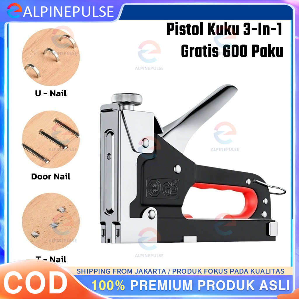 

Gratis 600 paku 3 In 1 Pistol Kuku Pistol Stapler Konstruksi Konstruksi Furnitur DIY Pelapis Pelapis Pistol Stapler Multifungsi Pistol Stapler Dekorasi Rumah Alat Pertukangan