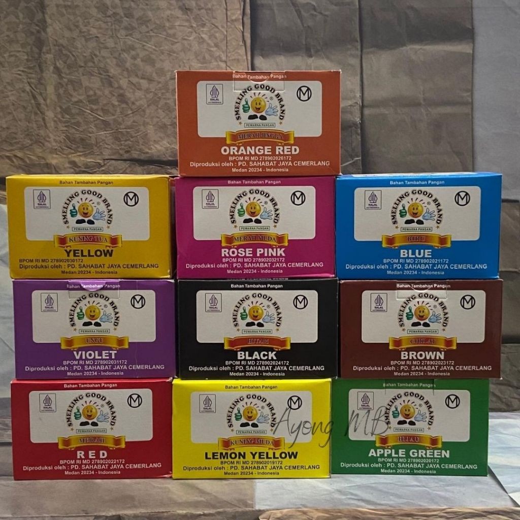 

PEWARNA MAKANAN SMELLING GOOD X 12PCS / SMELLING GOOD PER LUSIN