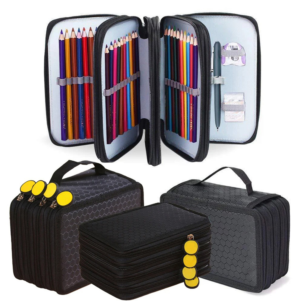 

72 Holes Four layers Pencil Case Large Capacity Kawaii Pen Storage Bag Korean Stationery Back to School Office Supplies
