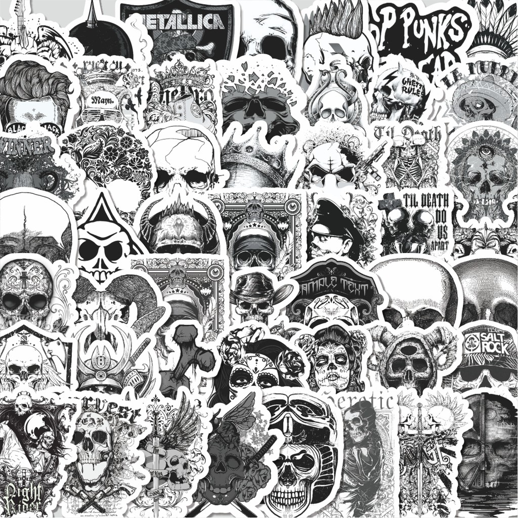 

Stiker Cutting Pack Stiker Punk Gothic Art Classical Black & White Isi 100Pcs Series Aesthetic Lucu Keren Untuk Koper Bahan Vynil