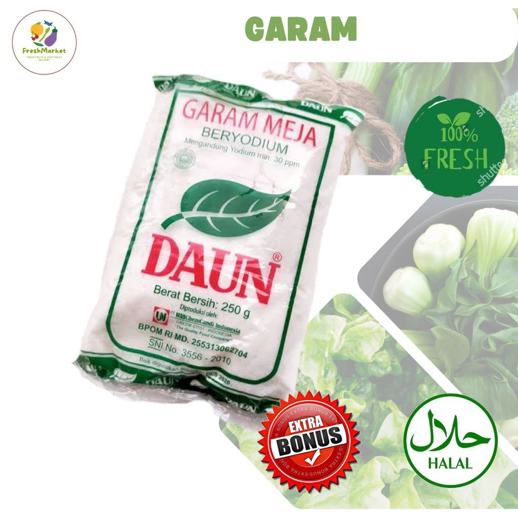 

Garam Halus Daun 250 Gram Sayurinstant