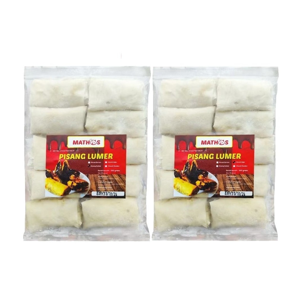 

Mathos Pisang Lumer Cokelat / Lumer Cokelat Keju Frozen isi 10, HALAL - Cemilan Gorengan Enak