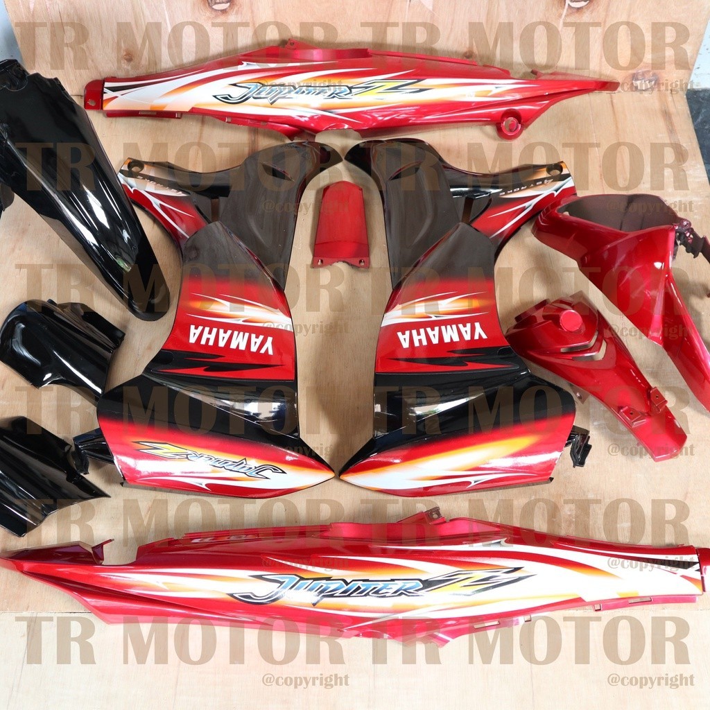 Cover Body Jupiter Z New Burhan 2007 Hitam Merah Full Set Halus Bodi Jupiter Z Burhan Body Jupiter Z