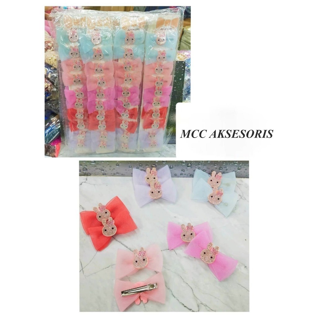 

KBA Jepit Bebek Premium motif pita Rabbit