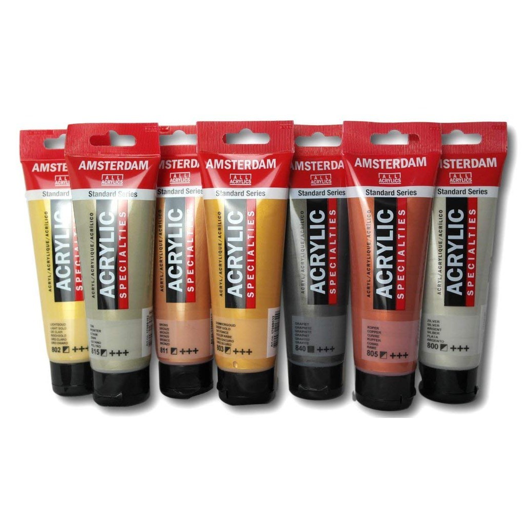 

AMSTERDAM ACRYLIC/akrilik 120ML (METALLIC COLORS/PEARL COLORS/REFLEX COLORS)