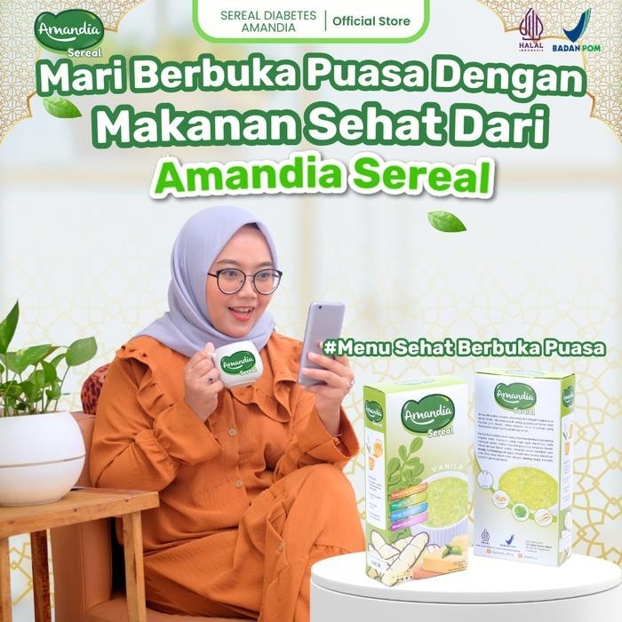 

Solusi Turunkan Gula Darah Dengan Sereal Amandia 300 gram Sudah BPOM Dan Halal Indonesia