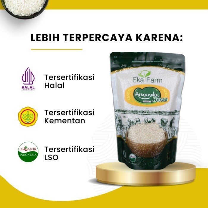 

Beras Amandia Beras Organik Aman Untuk Penderita Halal &