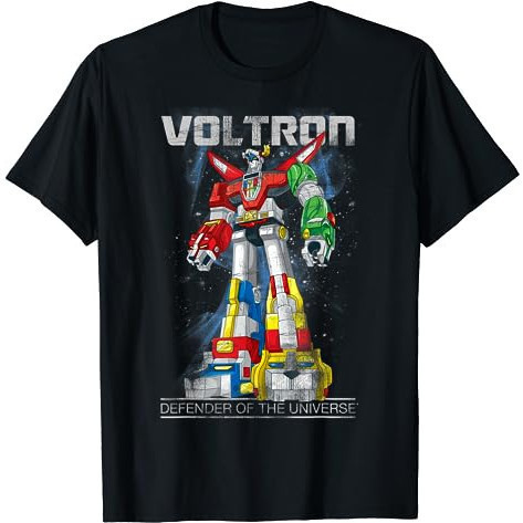 Baju Kaos Dewasa Voltron Retro Defender Space Distressed