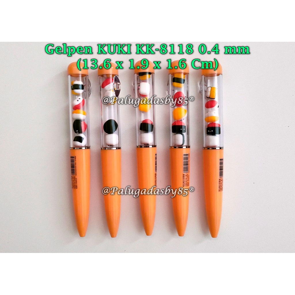 

(1 Biji) GROSIR Bolpen KUKI KK-8118 Jenga Sushi Train 0.4 mm Gel Pen Black / Gelpen Kuki (1 Biji)