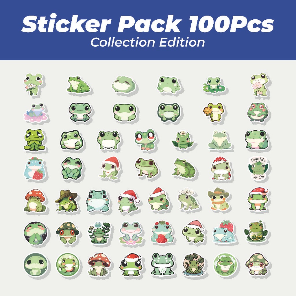 

Hot Stiker Hewan Katak Lucu Lucu Anti Air Stikers Berperekat Waterproof Sticker Decal Buat Motor Helm Buku Journal Koper Casing HP Laptop Botol Minum
