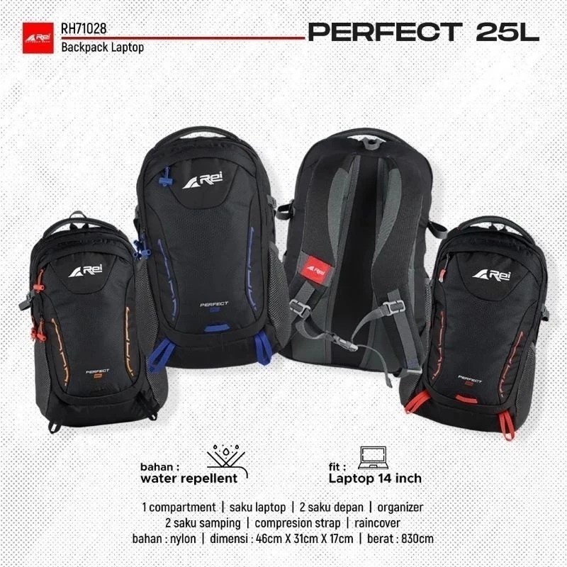 MUT_SHOP Tas Ransel Multifungsi Tas Ransel Arei Perfect 25L Original Arei Outdoorgear Tas Ransel Ram
