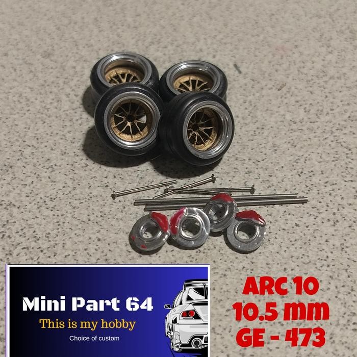 Diorama Diecast Ban karet GE473 Miniatur Skala 64