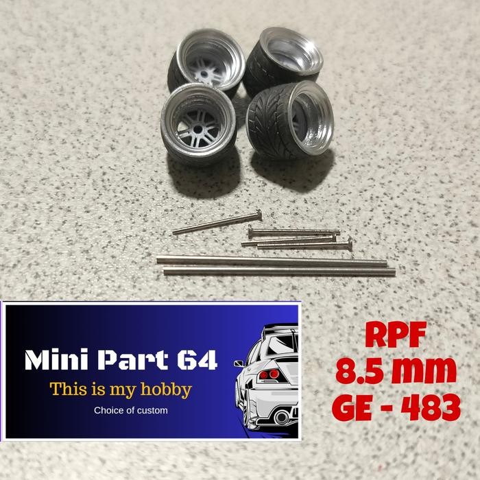 Diorama Diecast Ban 8.5 mm GE483 Miniatur Skala 64