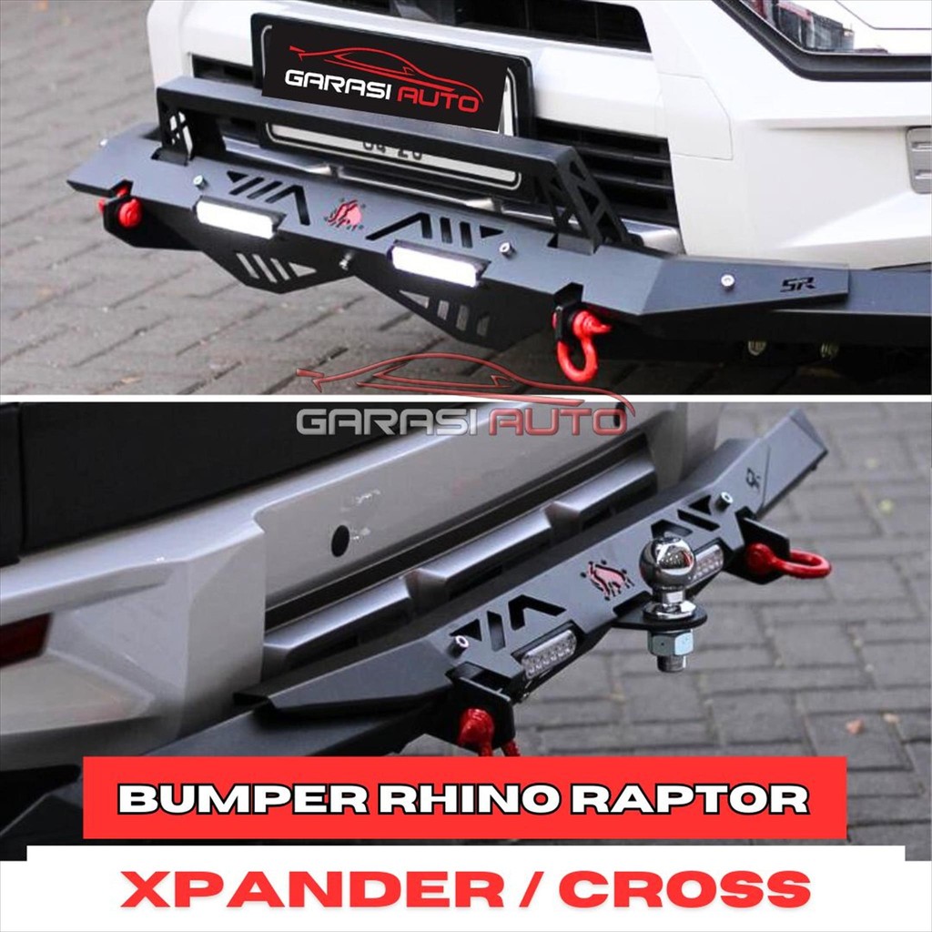 Tanduk Depan Towing Belakang Xpander - Cross Bumper Rhino Raptor Original
