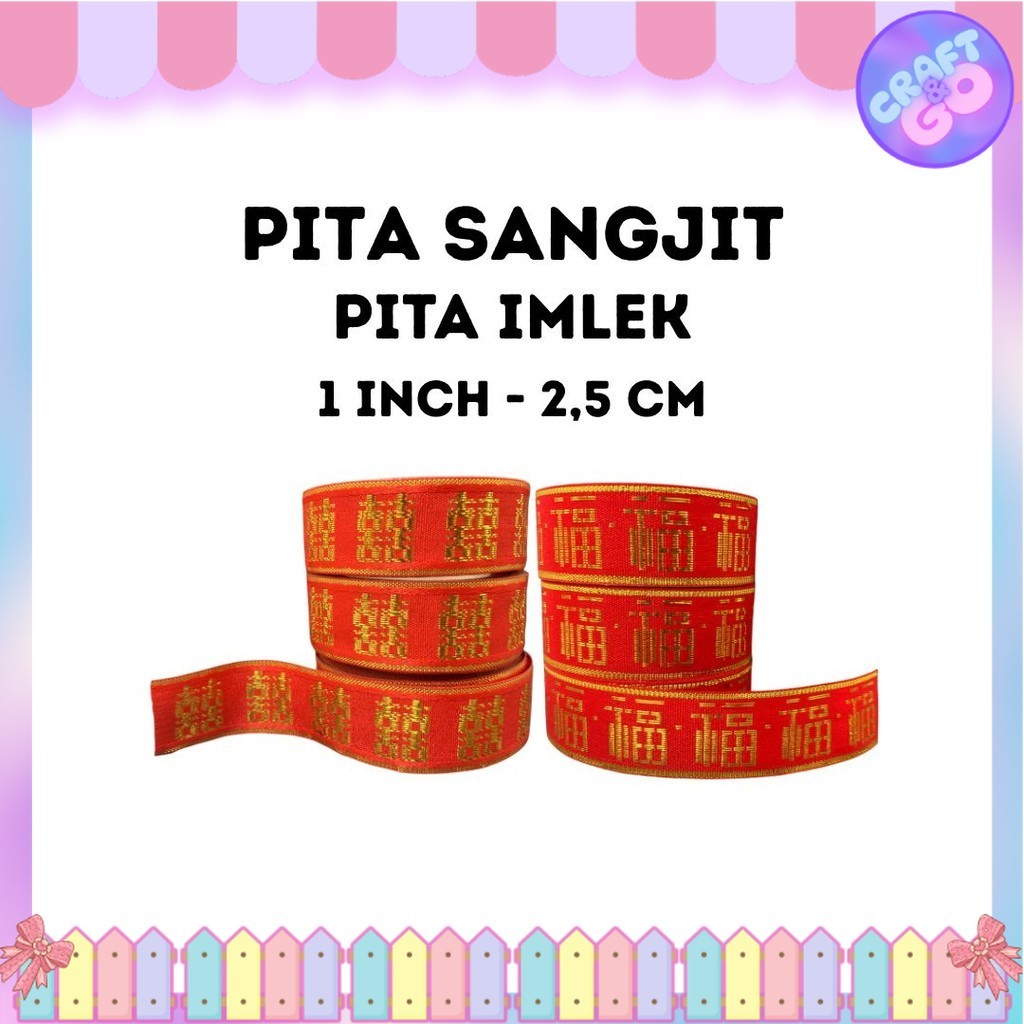 

Pita Imlek Sincia FU Shuangxi XI Sangjit Pita Wedding 1 inch (2,5 cm)