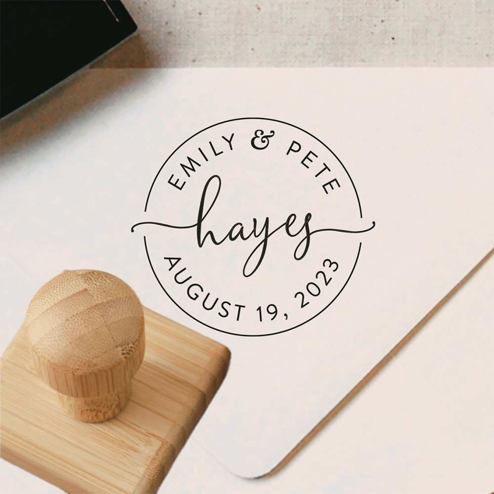 

Personalized Wedding Logo Stamp Wood Block Rubber Stamps Small Business Company Branding Self Inking Stamp Custom Packaging Seal