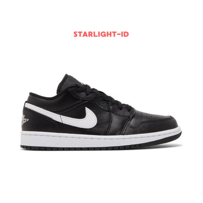 Sepatu AJ 1 Low Black White  / Sneakers pria