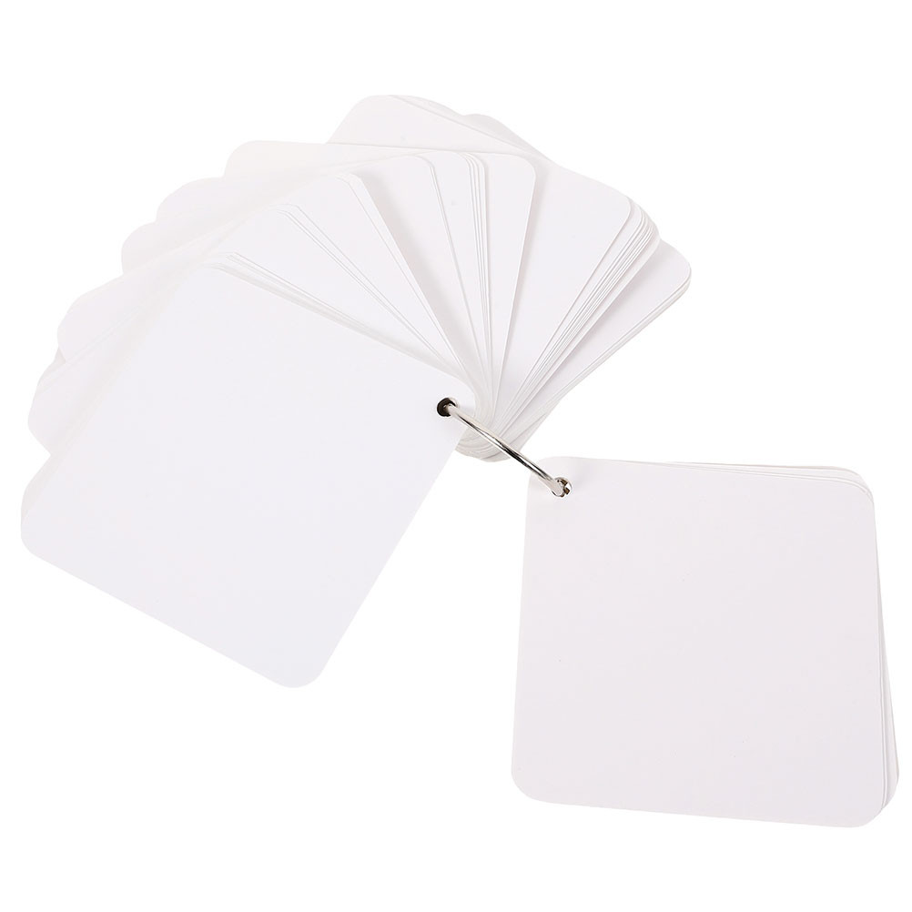 

300 Sheets Blank Cards White Note DIY Flashcards for Studying Mini Index Cards Writing Paper Portable Notebook