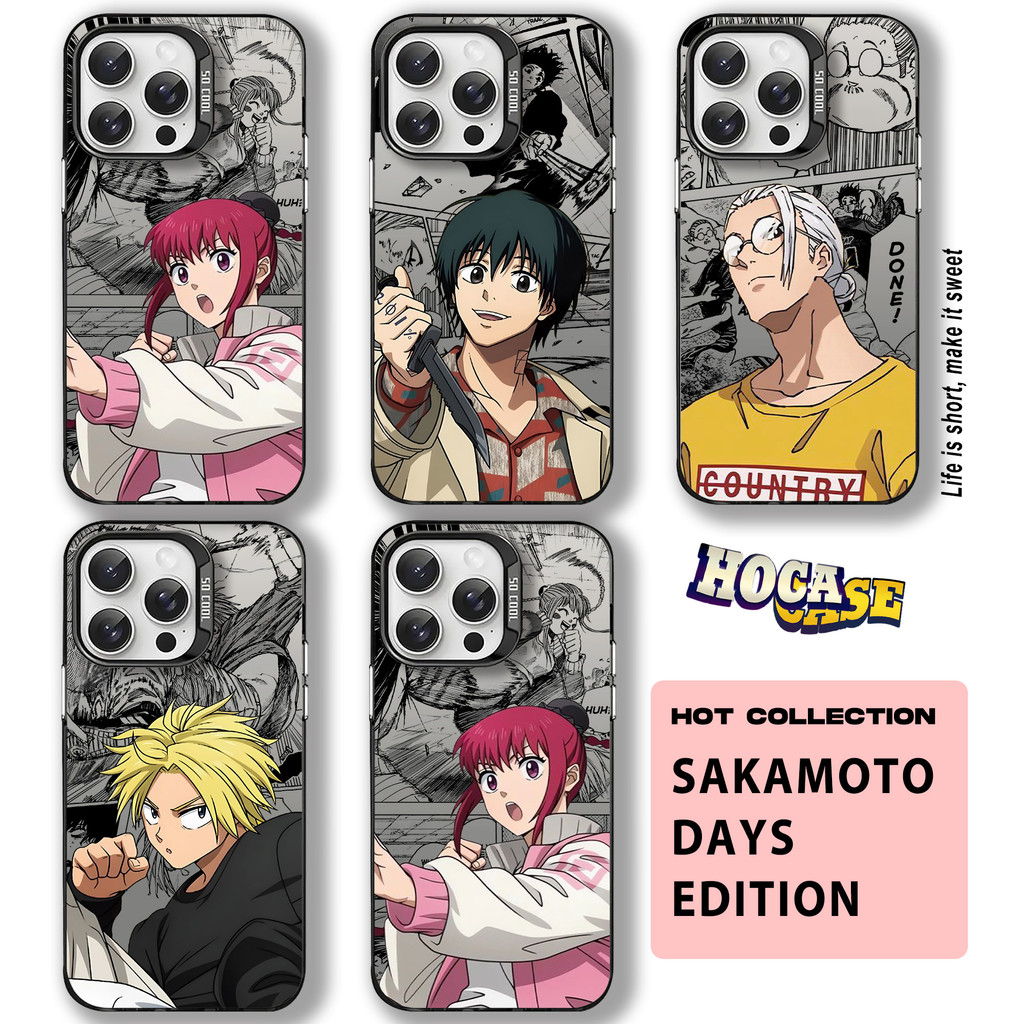 Case Sakamoto Days HC610 IMD Redmi Note 14 13 12 11 10 9 9A 9C 10A 10C Premium Matte Black Casing HP